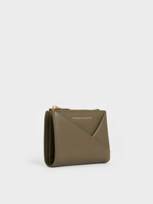 Midori Geometric Small Wallet, Deep Olive, hi-res