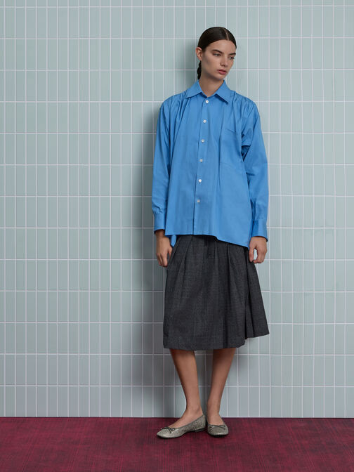 حذاء بكعب قصير وفيونكة, رمادي, hi-res