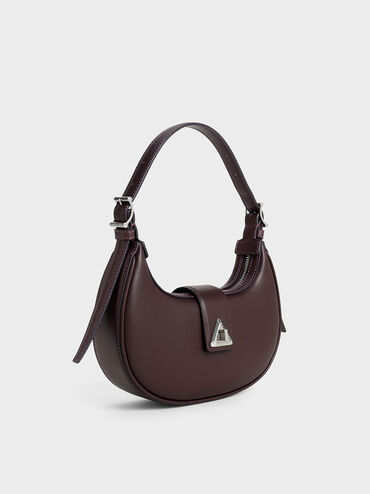Trice Belted Shoulder Bag, Plum, hi-res
