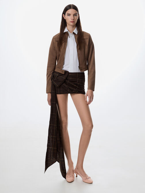 كعب عالي موليجان بفيونكة وسير خلفي من القماش الشبكي, وردي خجول, hi-res