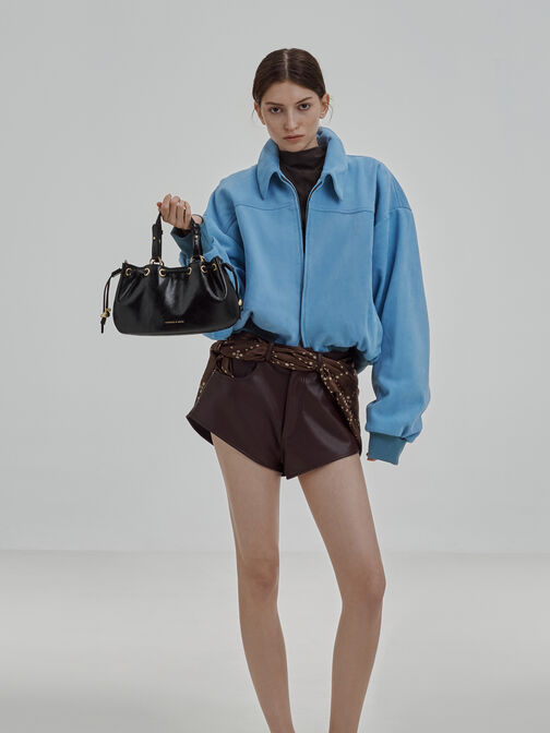 حقيبة دلو صغيرة برباط من ميني موكسي, أسود, hi-res