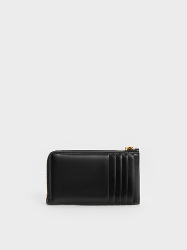 Cesia Zip-Around Card Holder, Black, hi-res