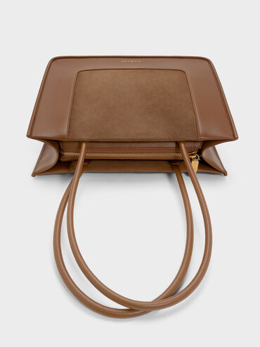 حقيبة توت دايلا شامواه معاد تدويره, بني موكا ناعم, hi-res