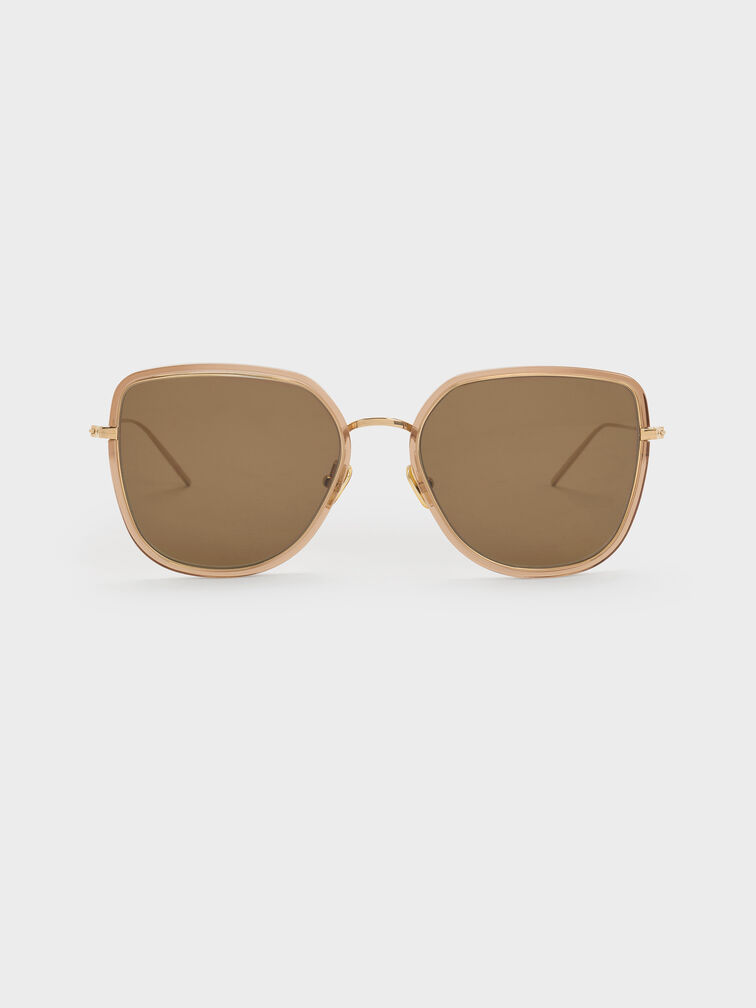 Lisbeth Butterfly Sunglasses, Chestnut Brown, hi-res