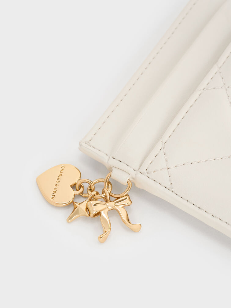 Arrietty Quilted Card Holder, Cream, hi-res