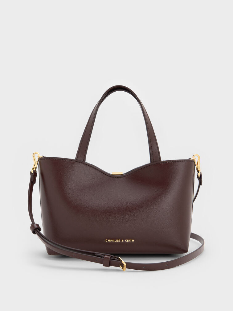 شنطة توت ليليبت بإكسسوار معدني, برقوقي أنيق, hi-res