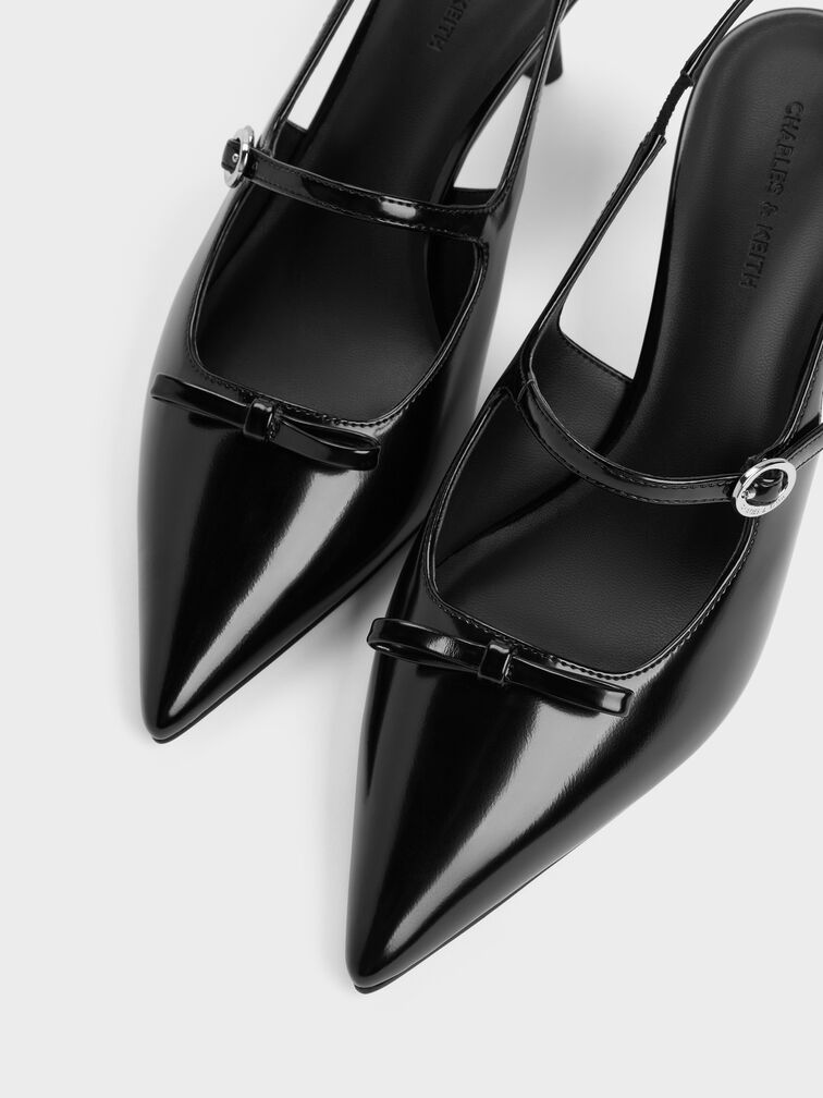 حذاء كعب عالي سونالي بسير خلفي وفيونكة, صندوق أسود, hi-res