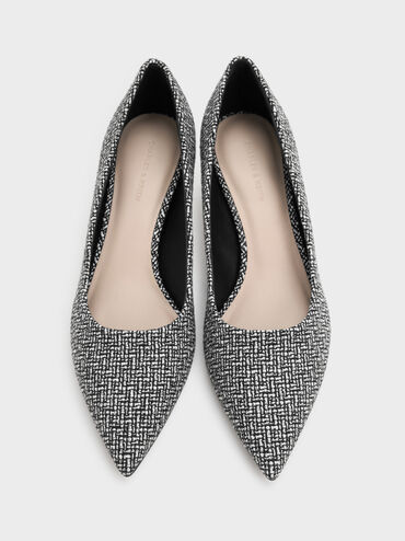 Cammie Tweed Metallic-Heel Pumps, Multi, hi-res