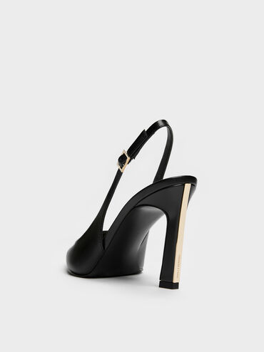 Kerra Pointed Slingback Pumps, Black, hi-res