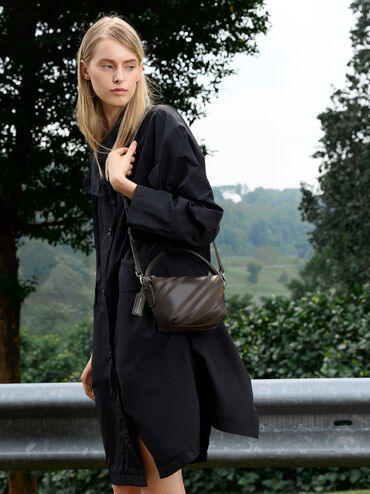Zeya Top Handle Bag, Dark Moss, hi-res