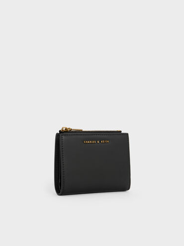 Harmonee Top-Zip Small Wallet, Black, hi-res