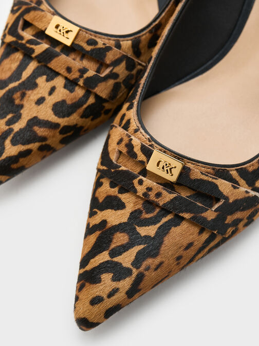 Georgina Calf Hair Leopard-Print Kitten Heels, Animal Print Brown, hi-res