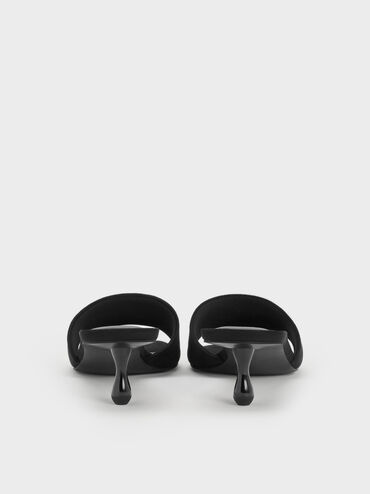 أحذية روثي "مولز" من الجلد السويدي الصناعي مفتوحة من الخلف بكعب عالي, أسود خشن, hi-res