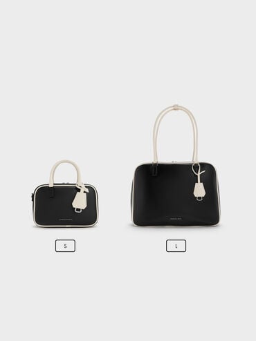Mini Sianna Two-Tone Bowling Bag, Multi, hi-res