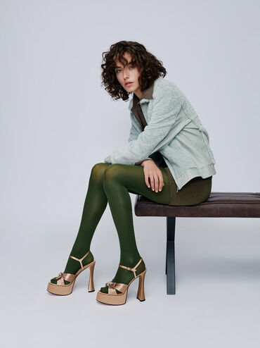 Jayce Crystal Platform Sandals, Nude, hi-res