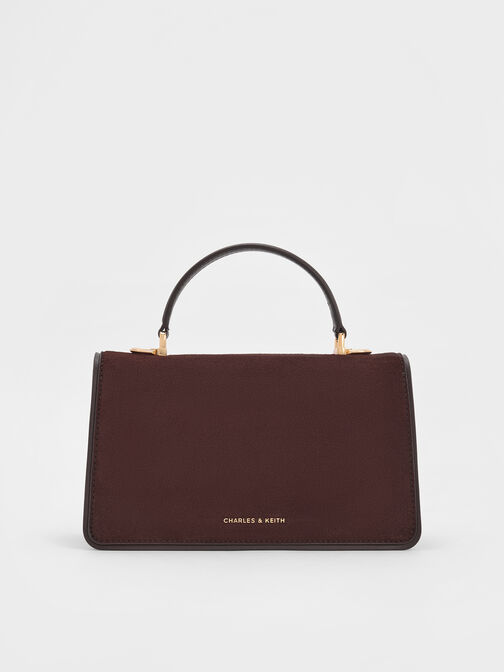 Arlet Belted Top Handle Bag, Espresso Brown, hi-res