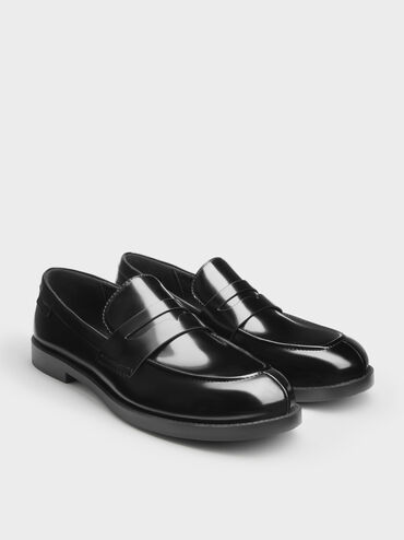 Arven Penny Loafers, Black Boxed, hi-res