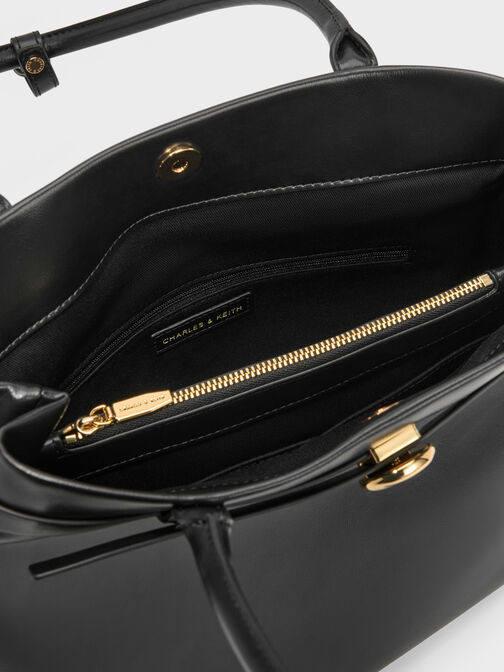 حقيبة حمل بحزام من بين, أسود, hi-res