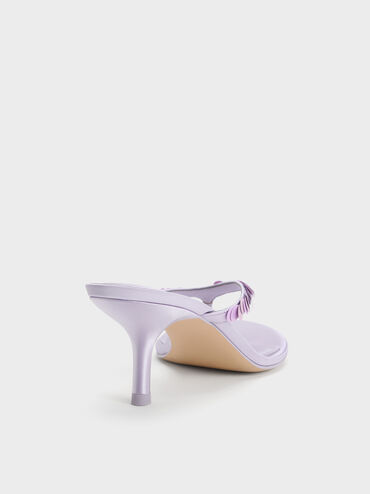 Briella Sequinned Heeled Thong Sandals, Lilac, hi-res