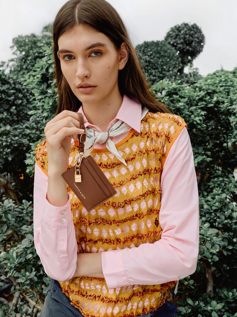 Scottie Card Holder, Chocolate, hi-res