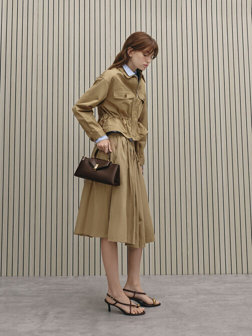 Lilibet Elongated Top Handle Bag, Espresso Brown, hi-res