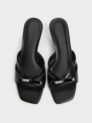 Kaleen Kitten-Heel Mules, Black, hi-res