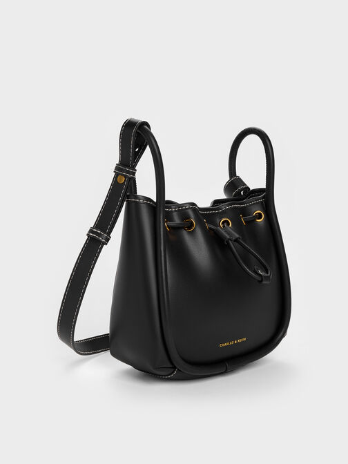 حقيبة باكيت ليلا بتصميم أنبوبي, أسود, hi-res