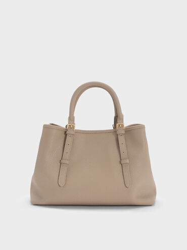 Baral Bead-Charm Tote Bag, Taupe, hi-res