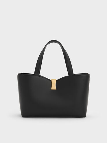 Lilibet Metallic-Accent Tote Bag, Black, hi-res