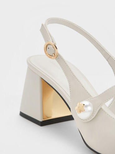 Aeryn Pearl Slingback Pumps, Chalk, hi-res