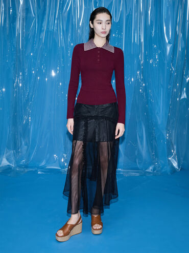 Crossover Espadrille Wedges, Brown, hi-res