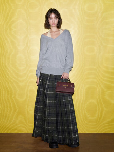 شنطة يد أرليت بحزام, أحمر توتي فاخر, hi-res