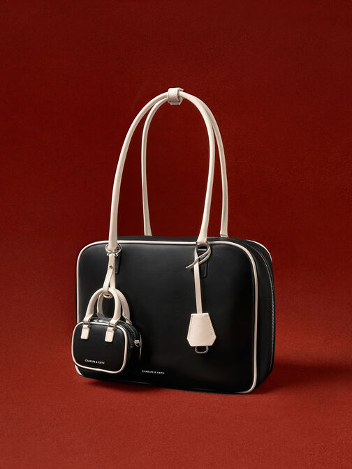 Large Sianna Two-Tone Bowling Bag, Multi, hi-res