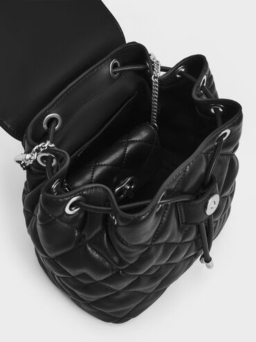 Aubrielle Quilted Backpack, Noir, hi-res