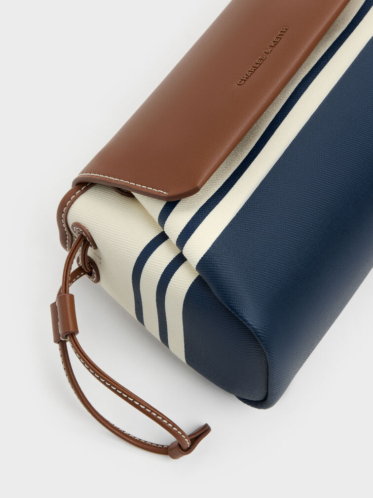 Hanya Canvas Striped Top Handle Bag, Multi, hi-res