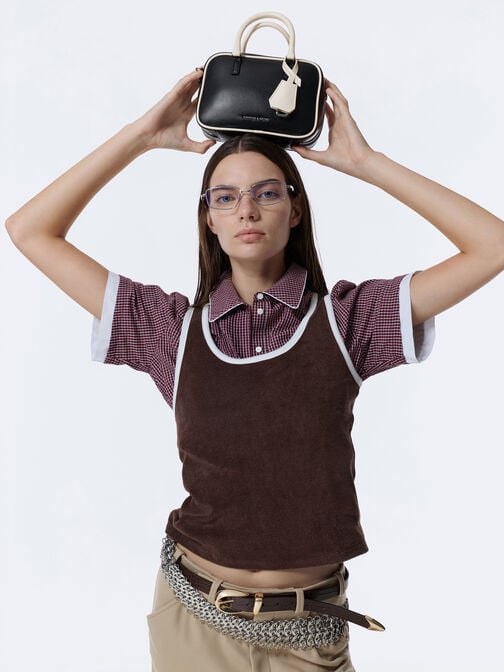 Mini Sianna Two-Tone Bowling Bag, Multi, hi-res