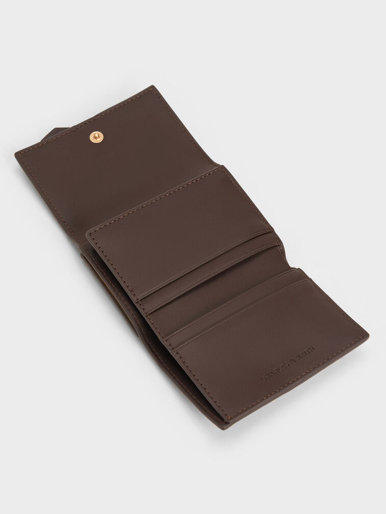 محفظة صغيرة كالا بتصميم ثنائي اللون وحمالة معقودة, رملي ذهبي هاديء, hi-res