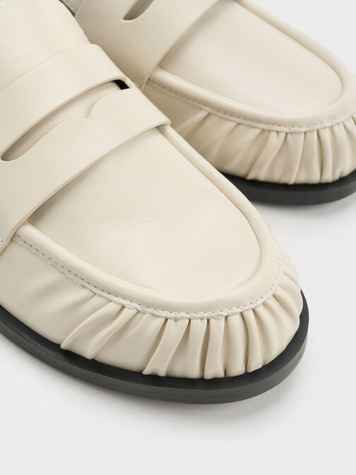 Dylan Penny Loafer Mules, Chalk, hi-res