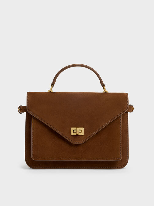 Mini Chance Turn-Lock Crossbody Bag, Pecan Brown, hi-res