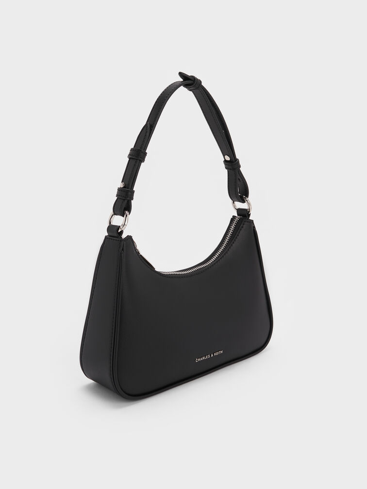 Lane Chain-Strap Shoulder Bag, Noir, hi-res