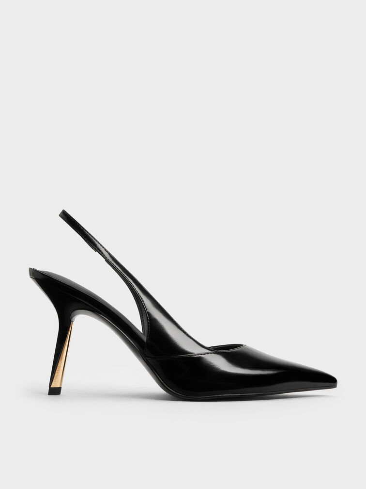 Taylen Slingback Pumps, Black Boxed, hi-res