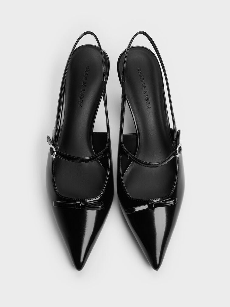 حذاء كعب عالي سونالي بسير خلفي وفيونكة, صندوق أسود, hi-res