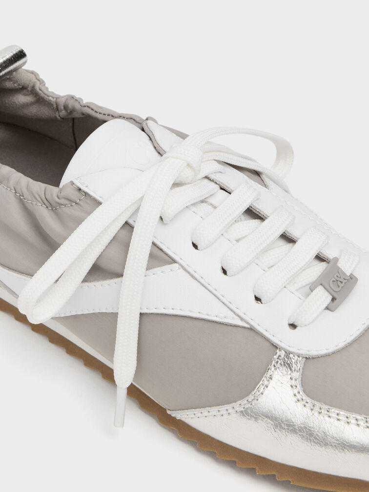 Jace Metallic Sneakers, Silver, hi-res