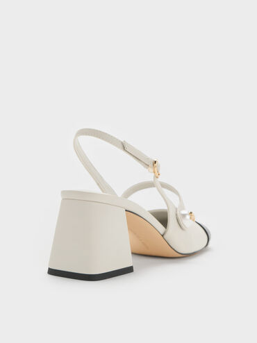 Aeryn Pearl Slingback Pumps, Chalk, hi-res
