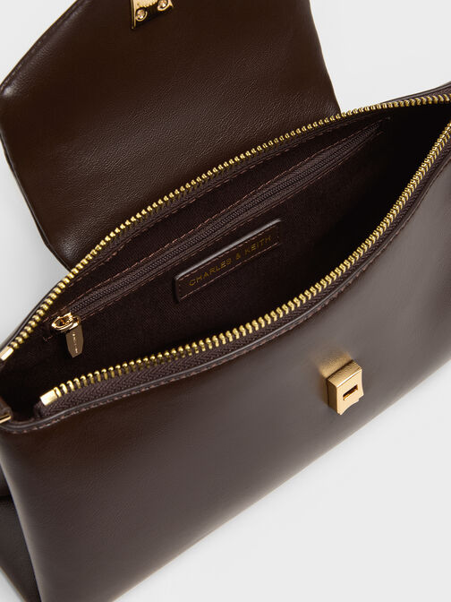 Lilibet Elongated Top Handle Bag, Espresso Brown, hi-res