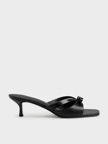Kaleen Kitten-Heel Mules, Black, hi-res
