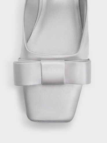 Brantley Bow Mules, Grey, hi-res