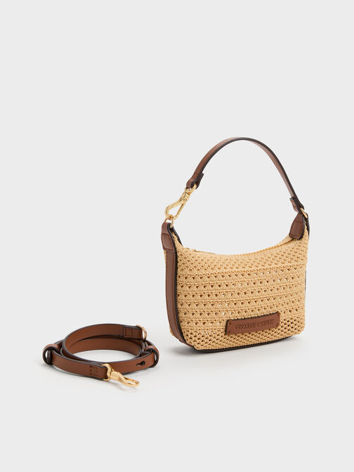 Micro Ida Knitted Bag, Beige, hi-res