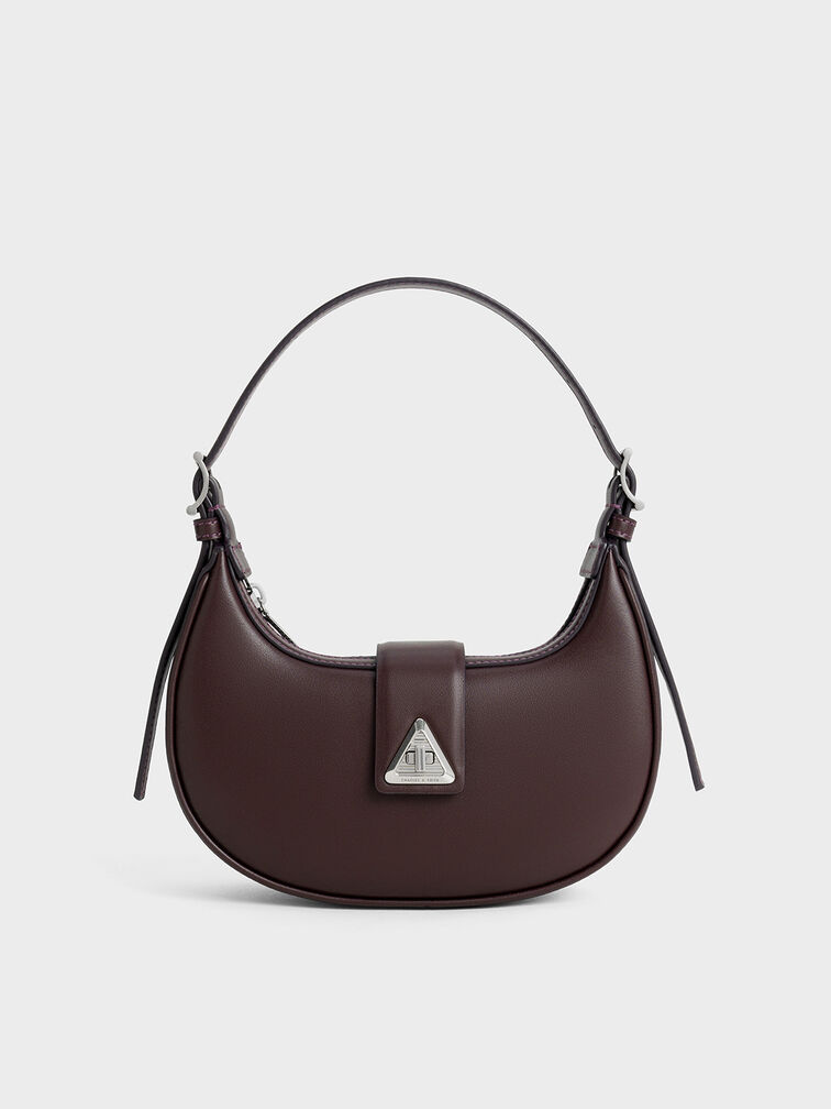 Trice Belted Shoulder Bag, Plum, hi-res