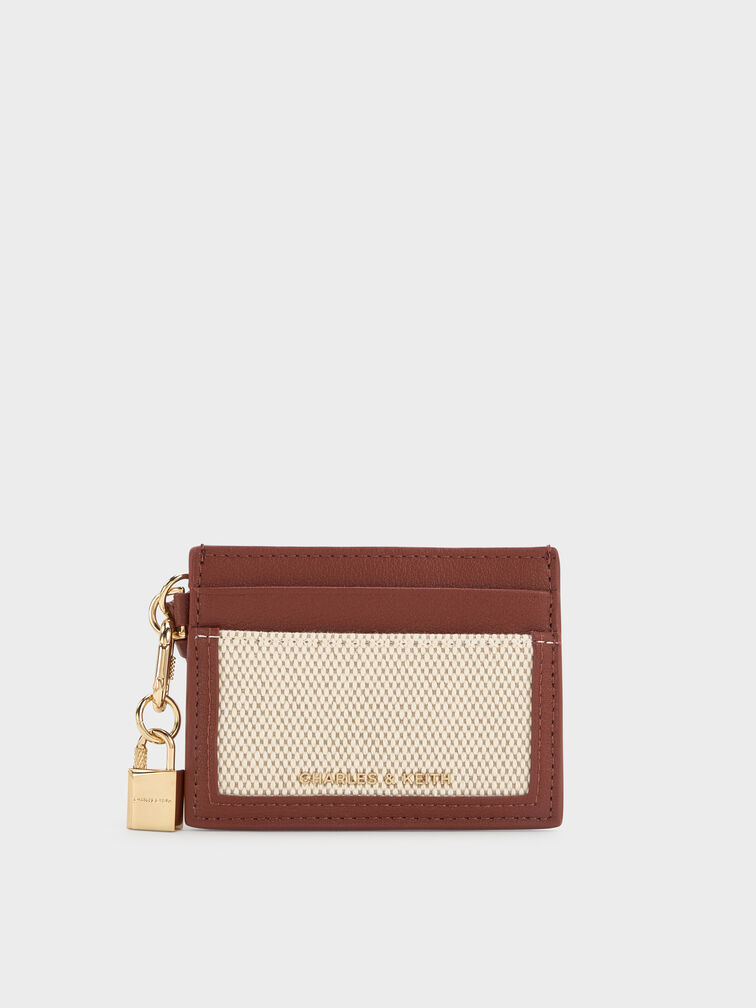 حامل بطاقات سكوتي كانفاس, قرميدي, hi-res